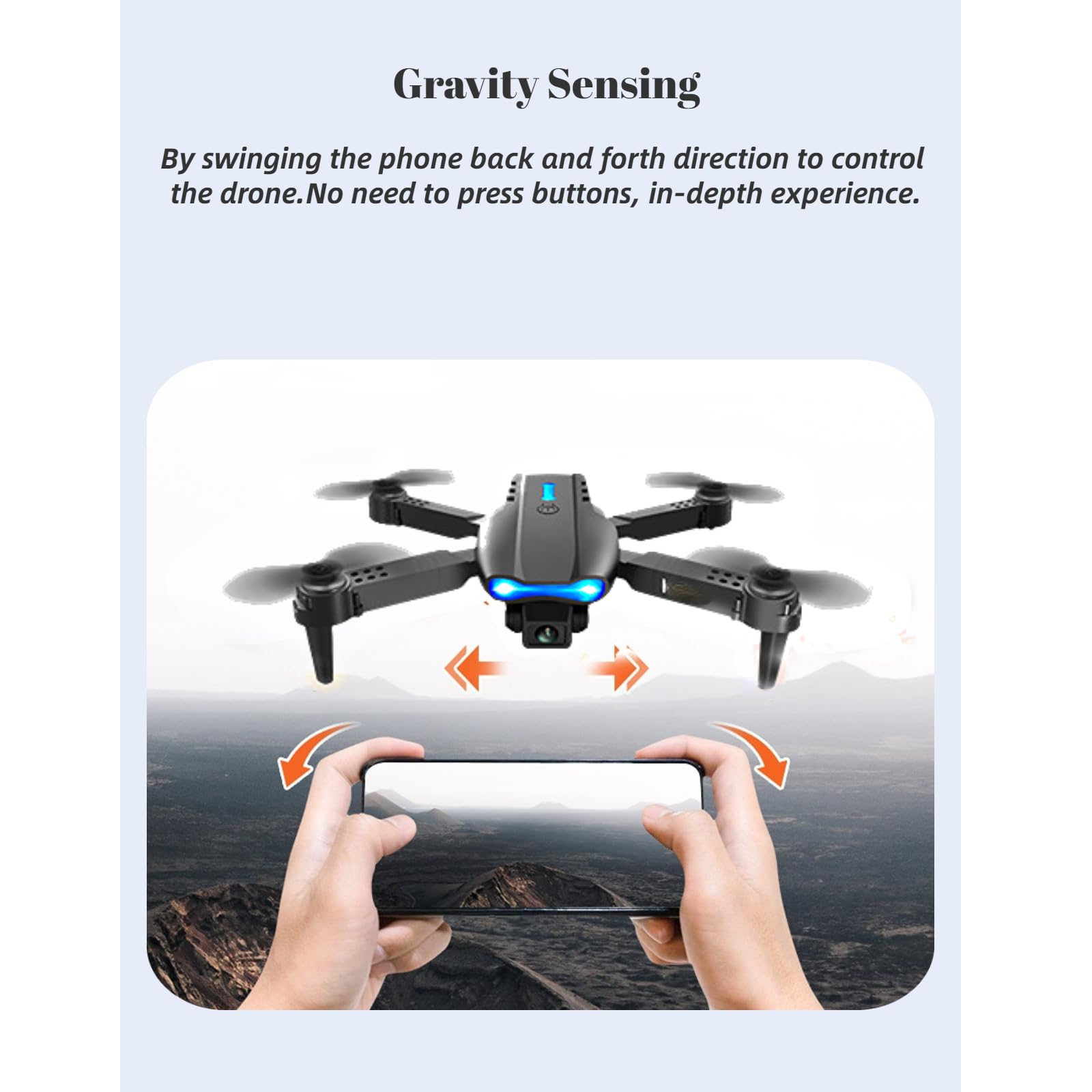 Składany Mini RC Drone, Quadcopter do Unikania Przeszkód, Podwójny Aparat HD 4k Fotografia Lotnicza Samolot RC, Obsługa Aplikacji Wifi, Prezenty dla Dzieci i Dorosłych