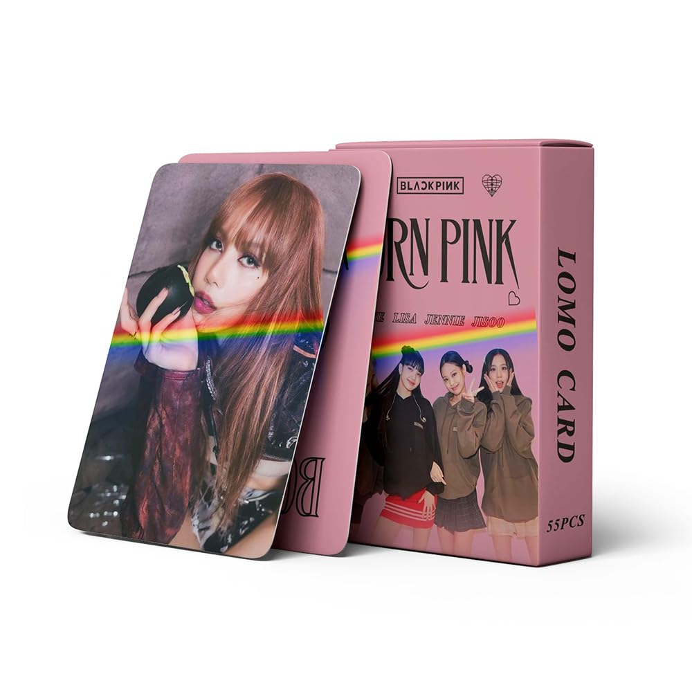 Amazon.com: Funwaretech Black Pink Born Pink Laser Photocards 55