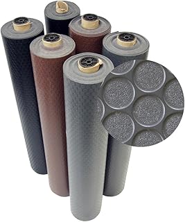 Rubber-Cal Coin-Grip Flooring and Rolling Mat, Black, 2mm x 4 x 4-Feet