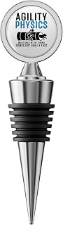 Agility Physics What Goes In The Tunnel Comes Out Really Fast,Funny Dog Training Stainless Steel Wine Stopper – Airtight Reusable Bottle Plug for Wine, Champagne, and Liquor Bottles