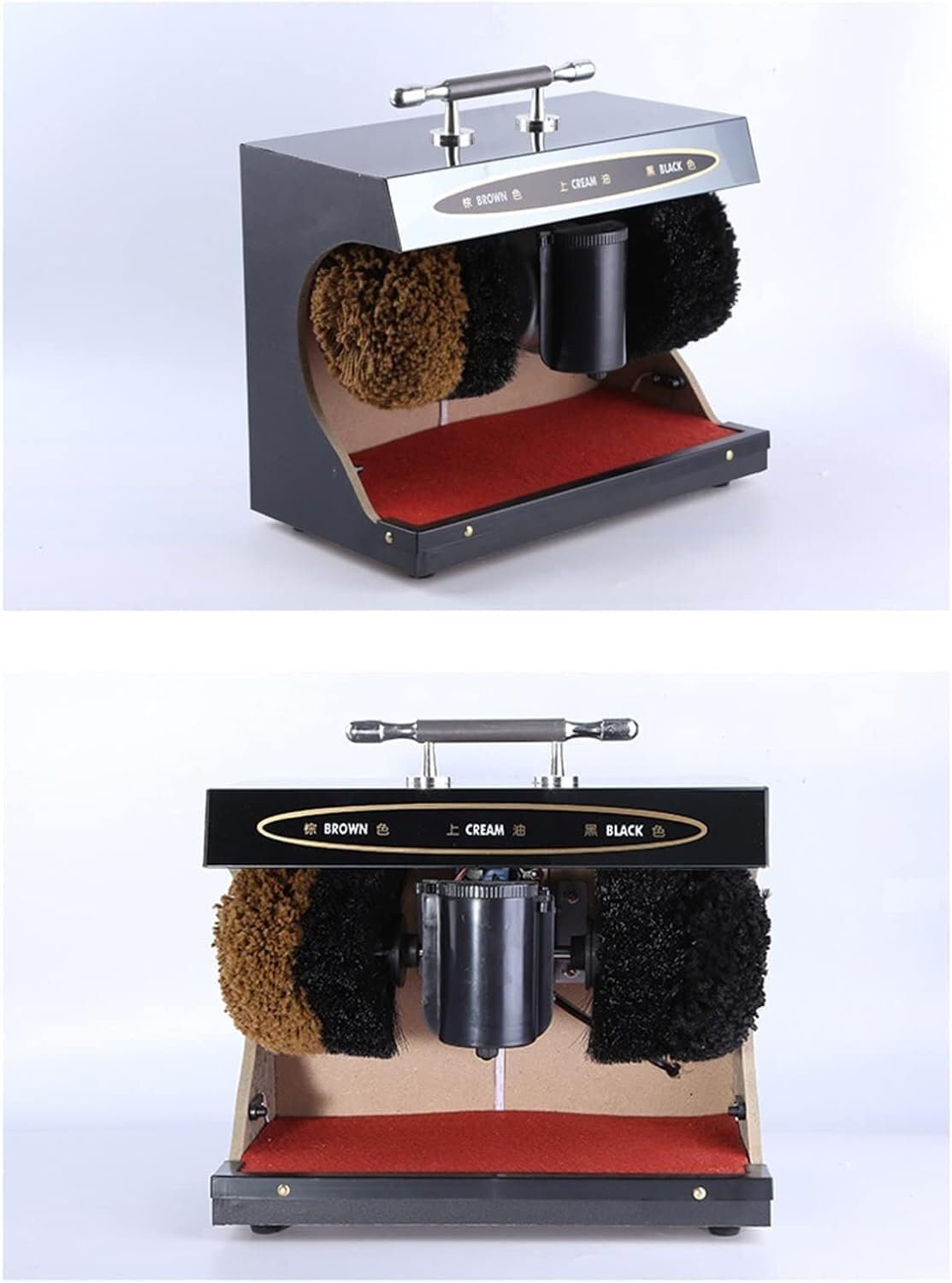 Shoe Polisher Fully Automatic, Automatic Induction Shoe Polisher Vertical Household Shoe Polisher Stainless Steel Electric Shoe Polisher Shoe Brush Machine (Silver)