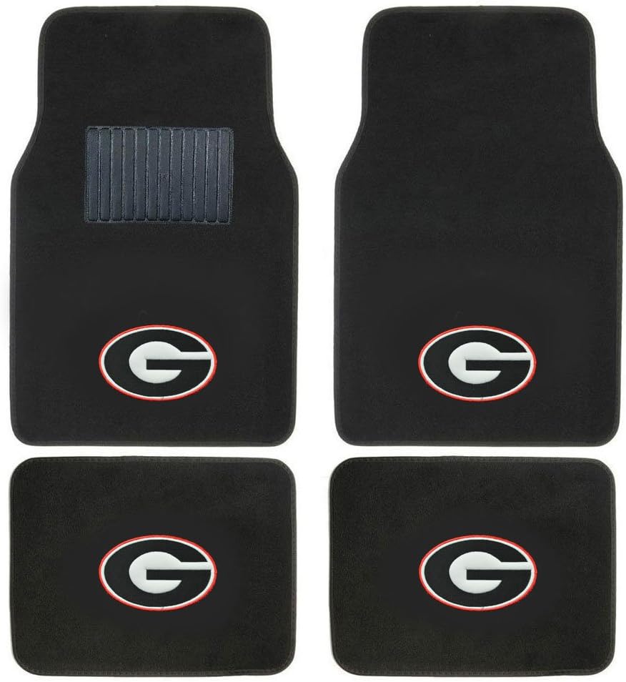 Collegiate GEORGIA New Carpet Type Floor Mat Liner. Wow! Georgia Logo On All 4 Mats