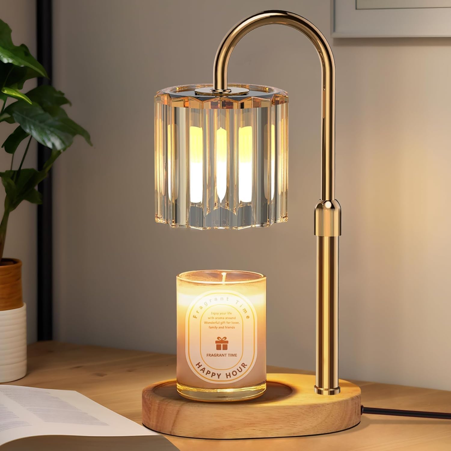 seenlast Candle Warmer Lamp with Timer Dimmable, Birthday Gifts for Women Mom, House Warming Gifts New Home Decor, Wax Melt Warmer for Jar Candles with 2 Bulbs