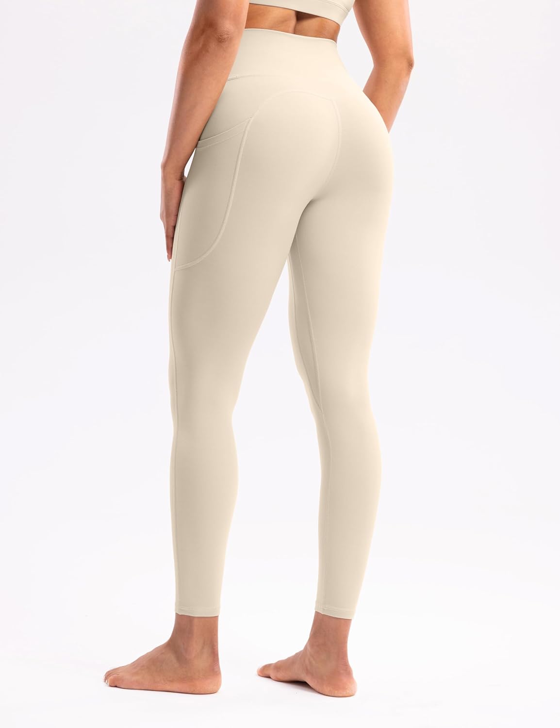 Women's Workout Leggings with Pockets Yoga Pants 25"/28" High Waisted Athletic Tights Soft Gym Lounge Activewear - Image 3