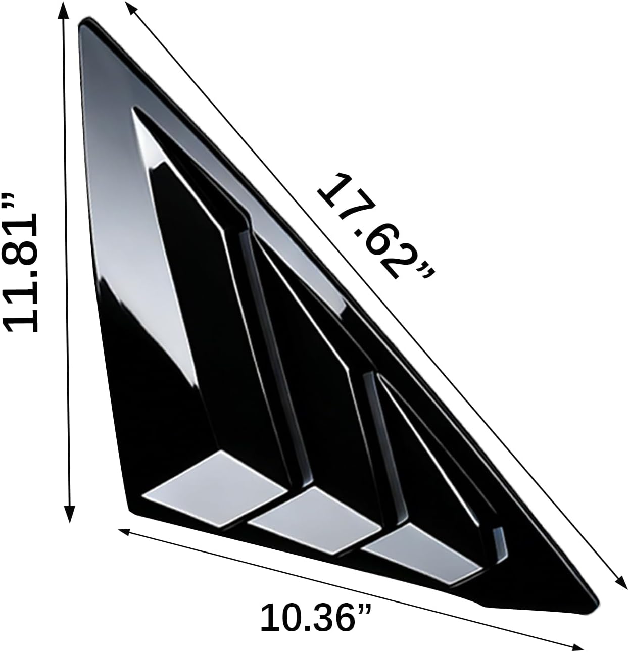 Rear Side Window Louvers for 11th Gen Civic Sedan, Compatible with Honda Civic 2022-2026 Accessories, Car Exterior Rear Side Window Louvers Air Vent Scoop Shades Cover Blinds-Glossy Black