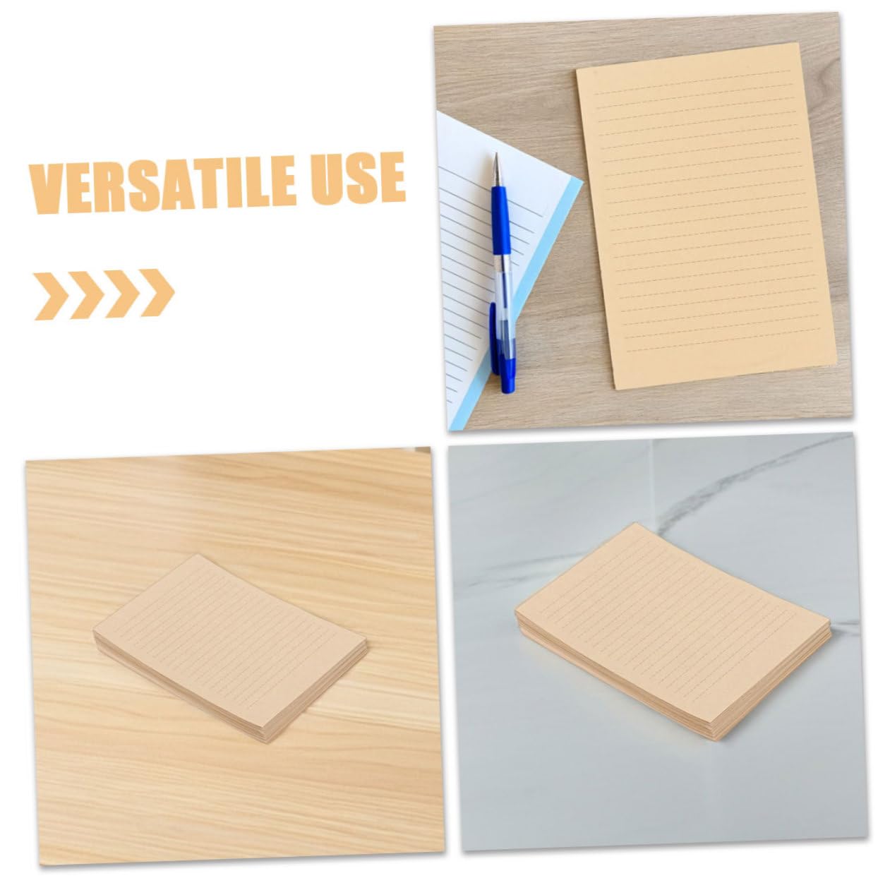Lurrose Papier à Lettres Kraft Vintage A5 200 Pièces, Papier Ligné
