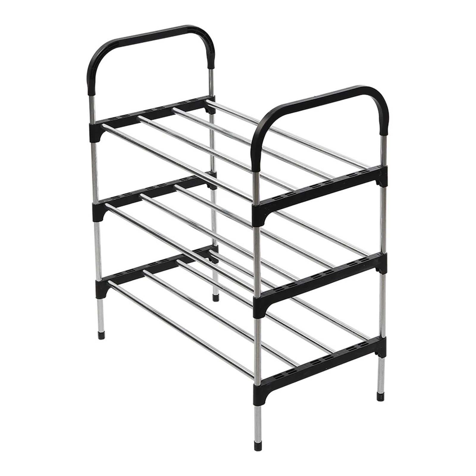 3/4/5-Tier Lightweight Metal Shoe Rack Ventilated Design