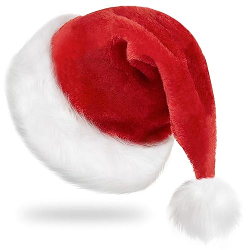 Christmas Hat,Santa Hat,Xmas Holiday Hat for Adults,Christmas New Year Classic hat - 1