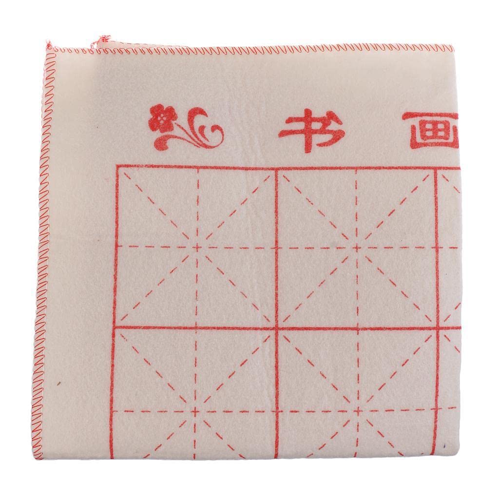 UBERSWEET® Wool Chinese Brush Calligraphy Felt Grid Pad Writing Props 20.19 x 19.48inch-image-4