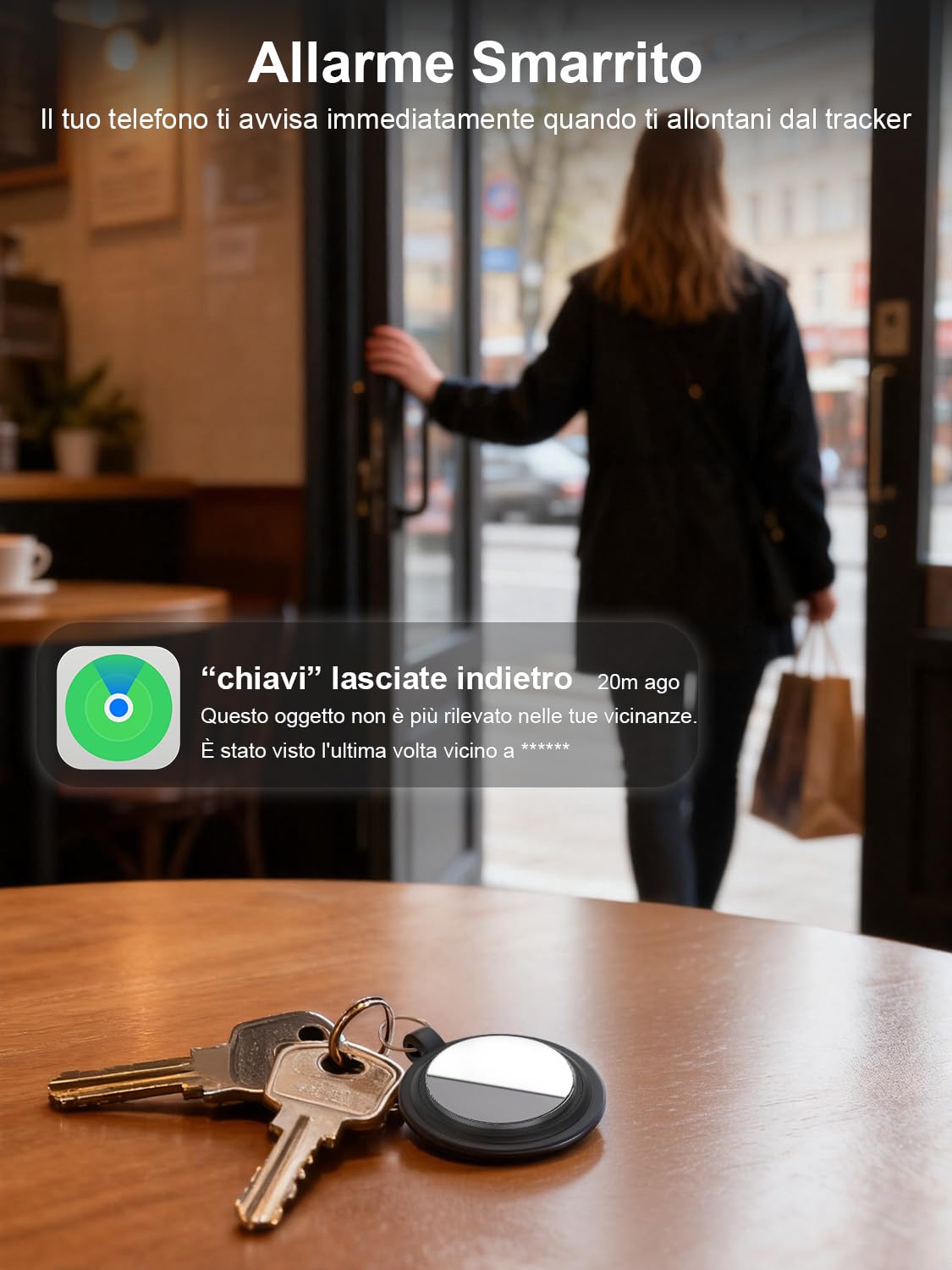 GPS Tracker per Auto, Localizzatore GPS Compatibile con A-pple Find My (solo iOS), Nessun Abbonamento Richiesto, Custodia Protettiva Magnetica, Impermeabile IP65, Batteria con Durata di 365 Giorni - 5