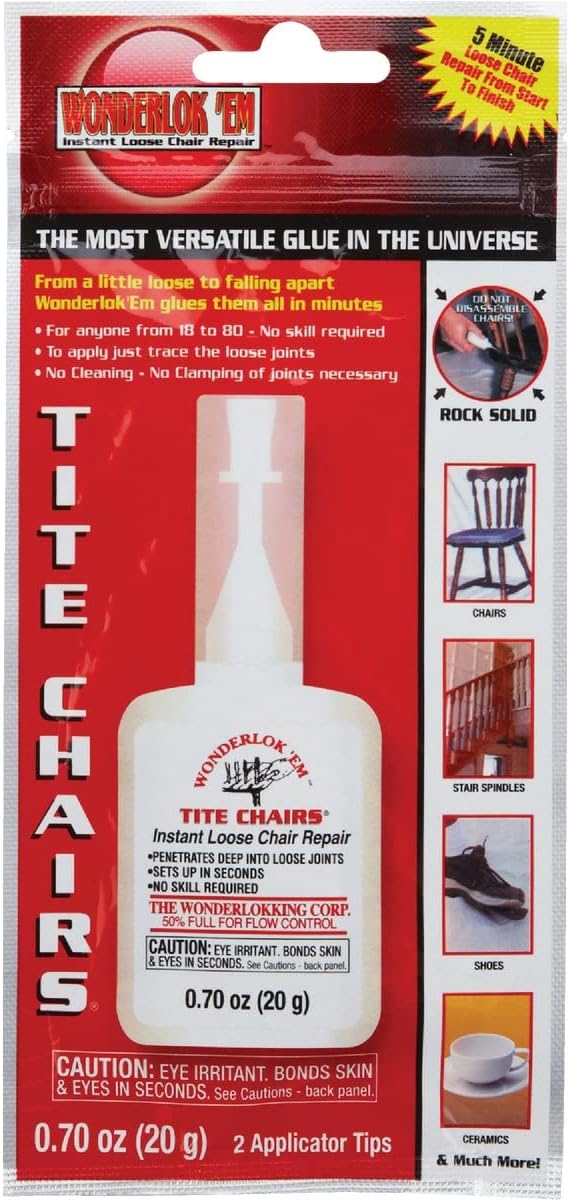 I-0.70oz (20 Gram) WONDERLOK 'EM TITE CHAIRS W2081 Usihlalo weRocker Ukulungiswa kweGlue ngu_2015stopnshop
