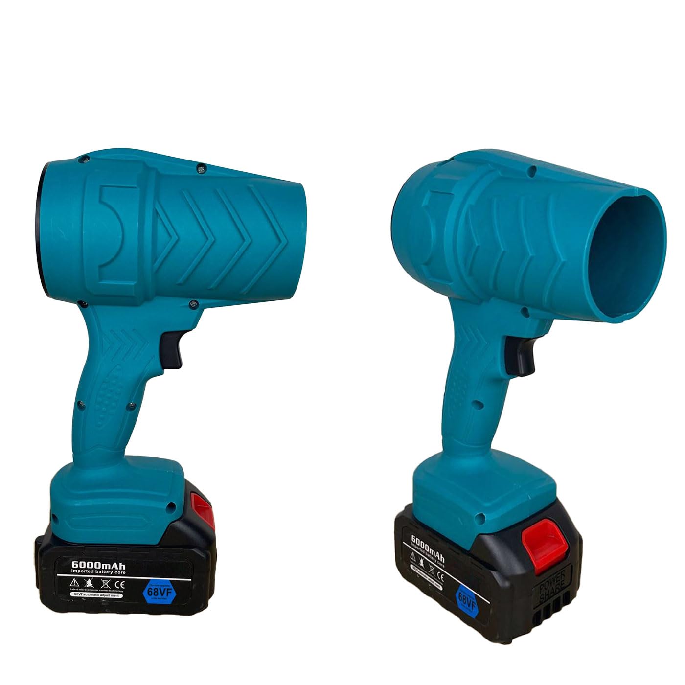 Soffiatore Elettrico Portatile 48V con 2 Batterie 3000 mAh e Valigetta, Turbocompressore ad Alta Velocità (126 km/h) per Foglie e Pulizia Giardino