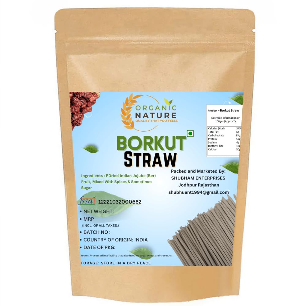 Organic Nature Borkut Straw/Stick/Powder | Mukhwas | Borkut churan 1 Kg