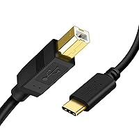Vista 16 de CableCreation Cable de impresora USB B a USB C de 6.6 pies, cable de impresora tipo B a tipo C para MacBook Pro, Air, cable MIDI para piano digital