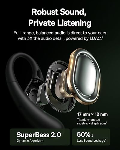 Miniatura 2 de Baseus Eli Sport 2 - Auriculares inalámbricos de oreja abierta, diseño deportivo de gancho seguro, ultra cómodos, llamadas claras de 4 micrófonos,