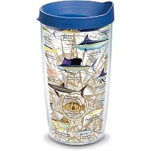 Tervis Guy Harvey Charts Made in USA Double Walled Insulated Tumbler Travel Cup Keeps Drinks Cold & Hot, 16oz Legacy, Classic