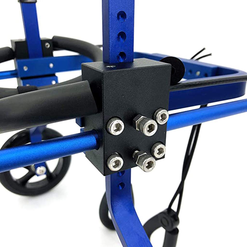 Aluminiumlegierung Doppelrad Haustier Rollstuhl Behinderte Haustier Roller Hund Hilfsmittel Hinterbein Rehabilitation Hilfsauto für Erwachsene Katzen Kleine Hunde Hündchen Welpe