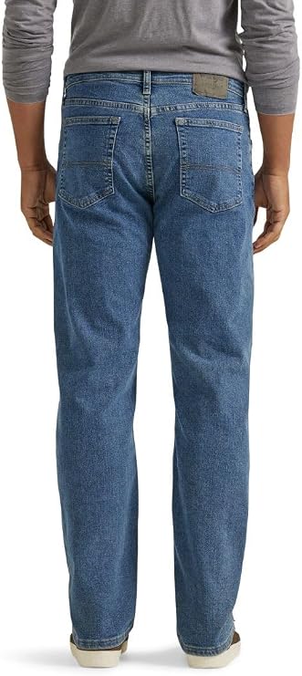 Wrangler - Mens Jeans - Regular Straight Fit - Authentics - Dark Stonewash