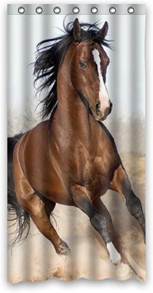 fashion running horse design Waterproof Bathroom Fabric Shower Curtain,Bathroom decor 36" x 72"