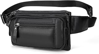 ITSCOSY Premium Full-Grained Leather Sling Bag for Women，Fashion Waist Packs, Durable Men and Women Chest Bag Crossbody Bags, Water Resistant Hip Pack with Adjustable Shoulder Straps