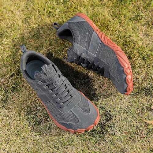 Image of UBFEN Womens Barefoot Shoes Mens Wide Toe Box Zero Drop Minimalist Sneakers | Laces Up, Lightweight, Breathable, Comfortable, Suitable for Walking, Travel, Light Hiking, Trail Running, Tennis, Daily Wear