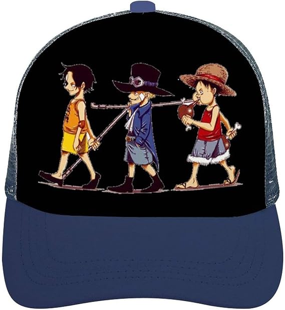 Amazon キャップ ワンピース One Piece ベースボールキャップ 帽子 メッシュ Cap メンズ ファッション 日焼け対策 軽薄 男女兼用 欧米 Hip Hop風 デザイン 携帯便利 ランニング 登山 釣り ゴルフ 運転 旅行 アウトドアなどに 調節可能 お祝い キャップ 通販