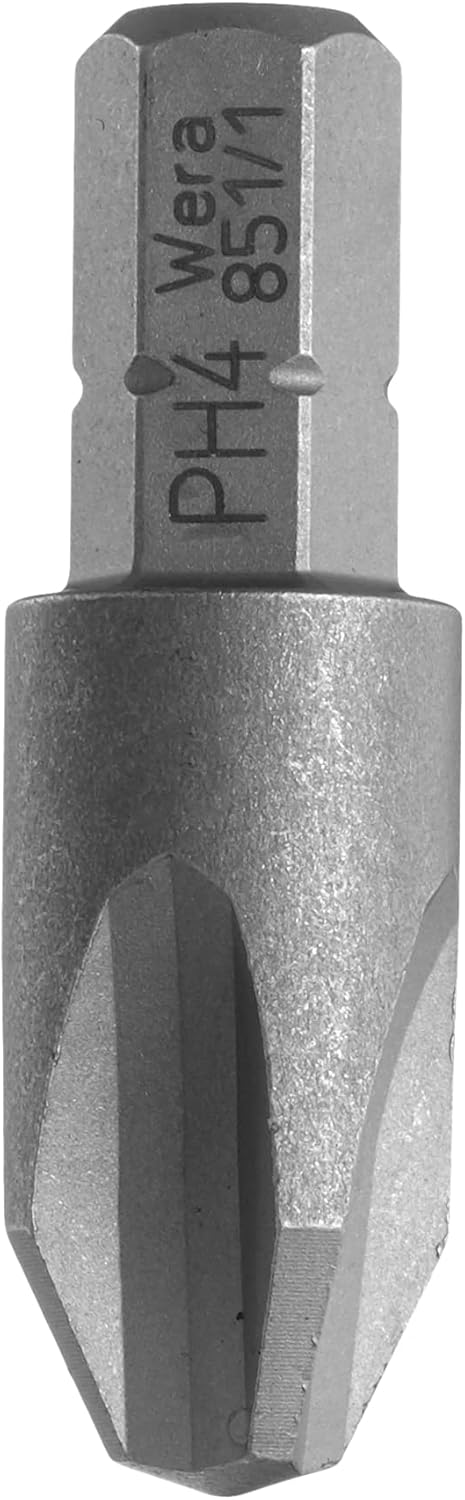 Wera - 5056535001 Series 1 851/1 Z Sheet Metal Bit, Phillips PH 4 Head x 32mm Blade