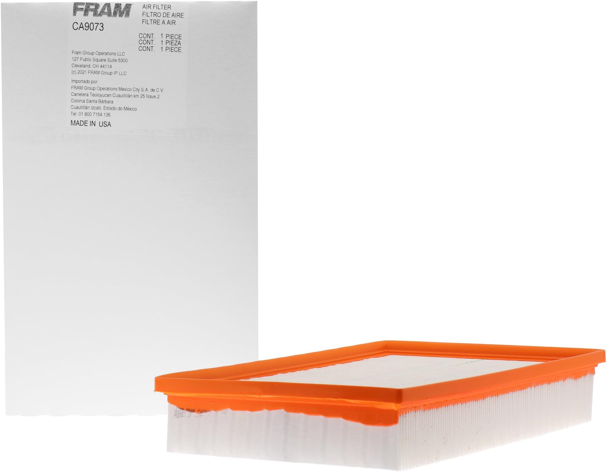 FRAM Extra Guard CA9073 Replacement Engine Air Filter for Select Volvo Models, Provides Up to 12 Months or 12,000 Miles Filter Protection