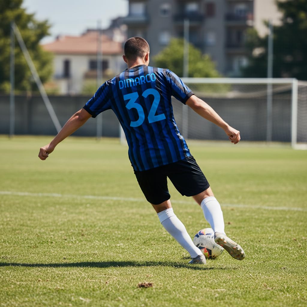Generico Maglia Calcio Dimarco 32 Neroazzurra Replica Stadio Autorizzata Regalo per Tifosi Taglie da Bambino e Adulto
