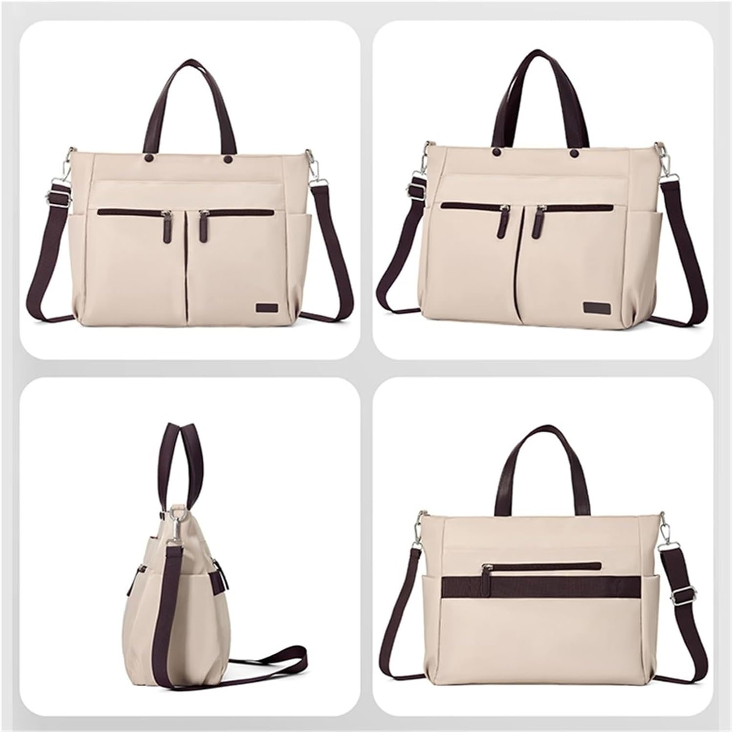 【 Laptop Bag 】 Nylon Casual Ladies', Daily Commuting Briefcase, Lightweight Double Main Pocket Single-shoulder