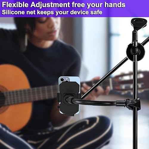 Miniatura 6 de Soporte de teléfono para bicicleta Peloton - Soporte universal Goosencek para bicicleta giratoria, bicicleta de ejercicio interior, soporte de