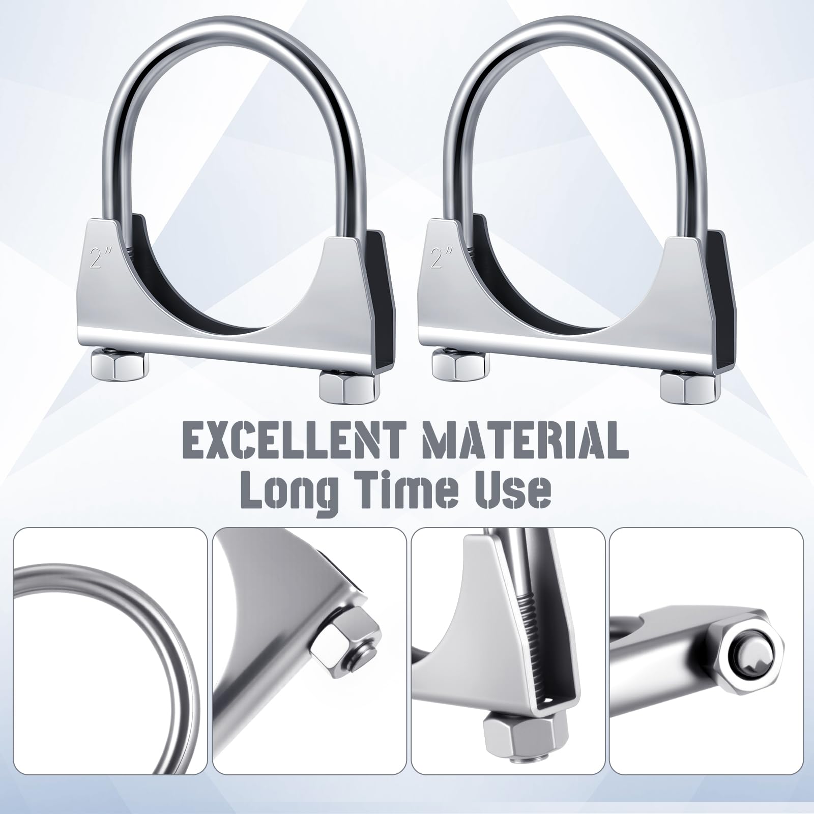 Snapklik.com : 4 Pcs 2 Inch Heavy Duty Exhaust Clamp Exhaust Products ...