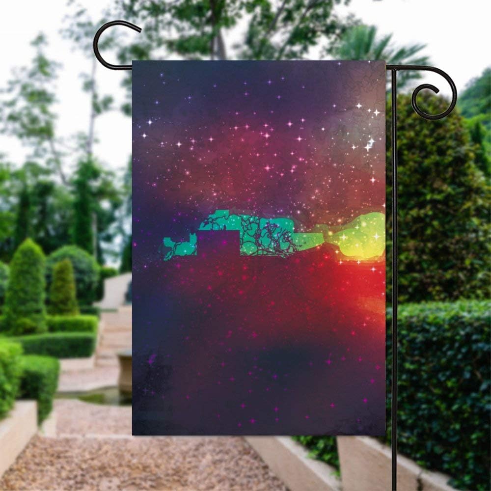 Gartenflagge Baumwolle Hausflagge doppelseitig Willkommen Outdoor Hof