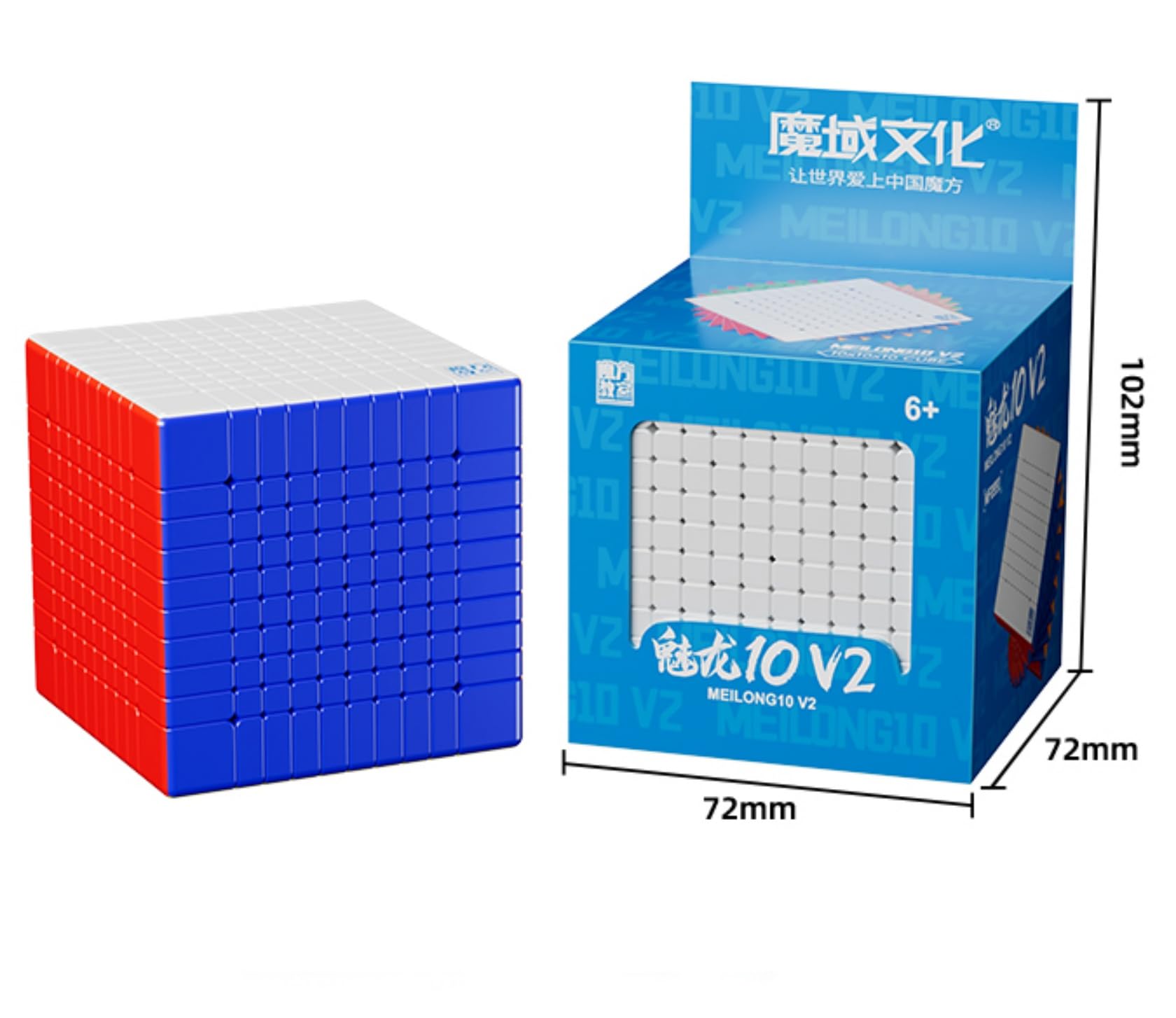 Bokefenuo Moyu Meilong 10x10 Speed Cube 84mm Competizione Professionale Stickerless MoFang JiaoShi Magic Puzzle Cube
