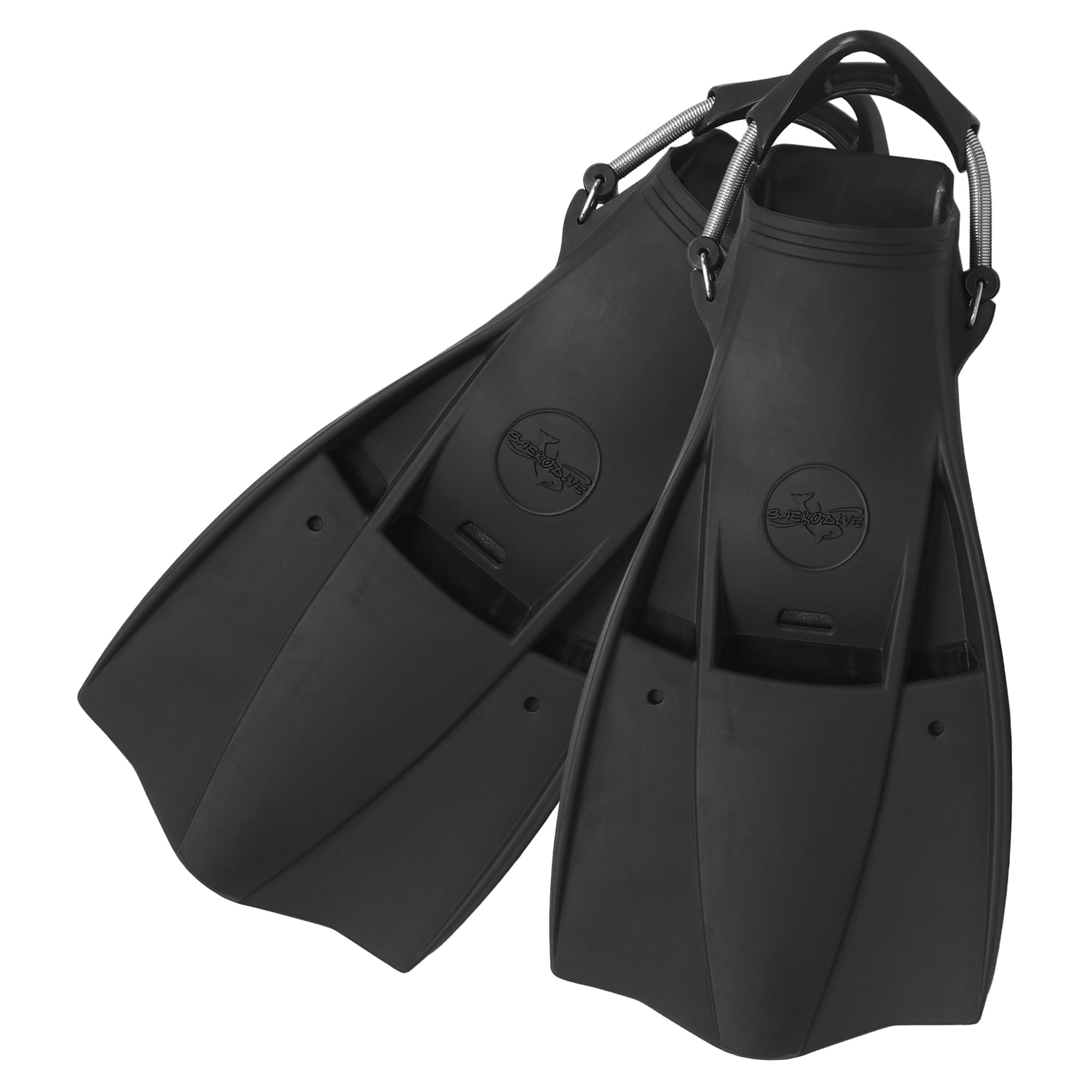 Triton Rubber Diving Fins - Stainless Steel Spring Straps - Scuba Fins, Snorkel Fins, Scuba and Snorkeling Gear for Adults