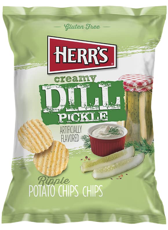 Herr's Creamy Dill Potato Chips, 2.75 Ounce (Pack of 6 bags)