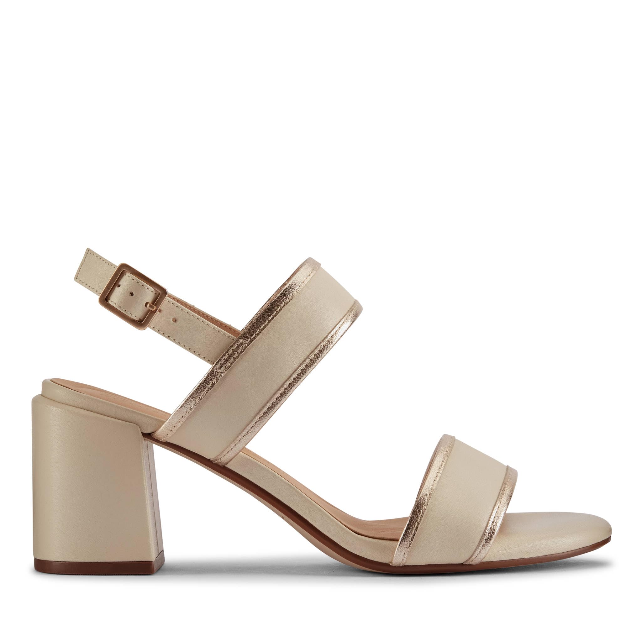 Clarks Ezoria Sling Leather Sandals Unisex Cream Size 37 (4)