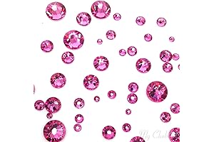 Swarovski Crystals Embellishments: ROSE (209) Pink Round Flat Back Rhinestones
