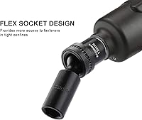 Vista 7 de CASOMAN 10 piezas de 1/2 pulgada de profundidad Juego de llaves de impacto universal métrico, 10-19mm