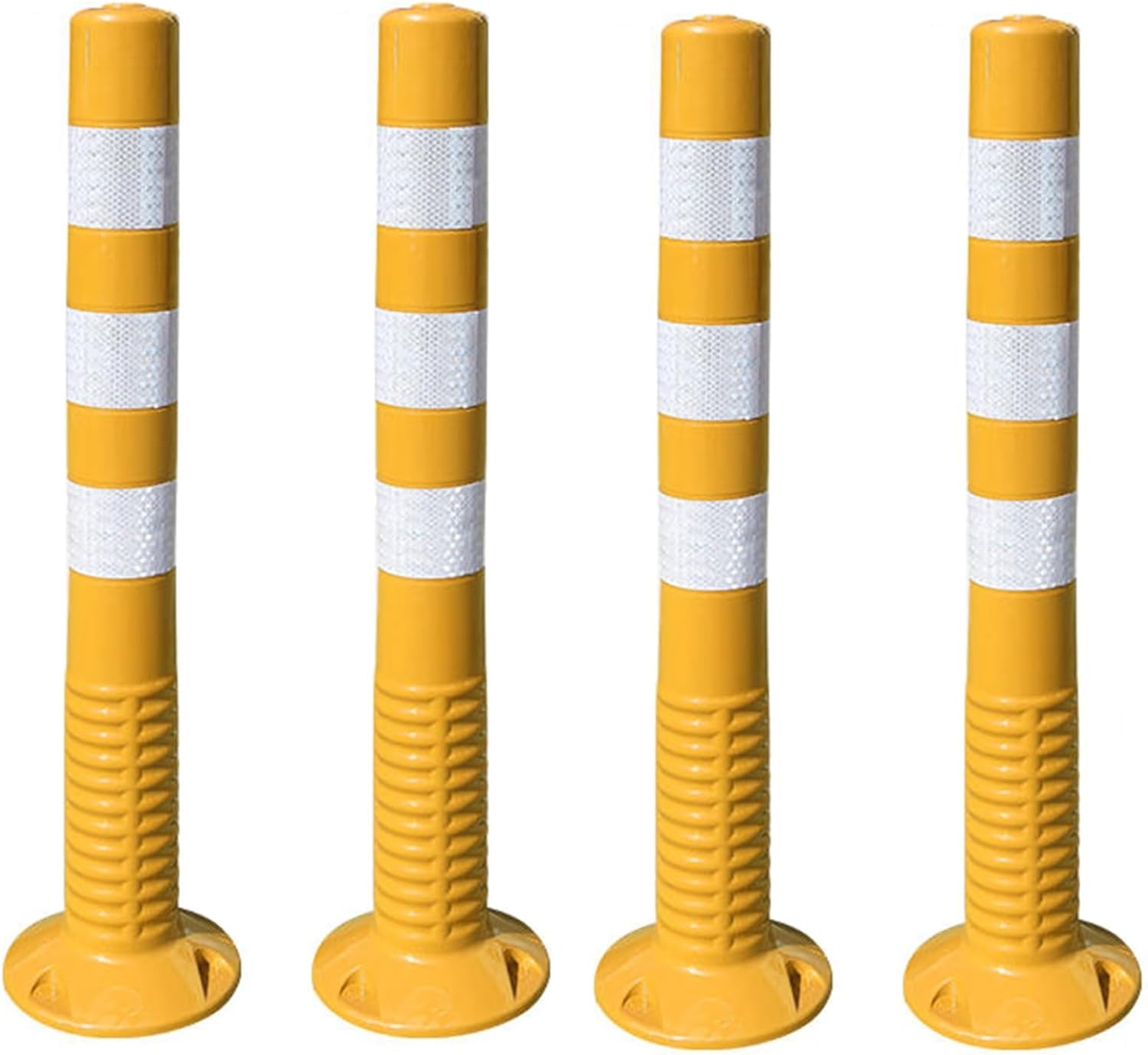Bornes de stationnement élastiques ELzEy : protégez vos murs et véhicules (4 Pcs)