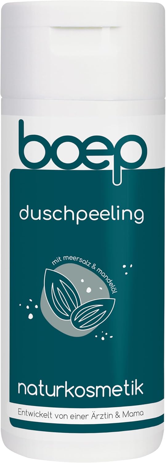 boep Bathe Scrub, Vegan Physique Scrub with Natural Sea Salt and Almond Oil, Licensed Pure Cosmetics, Physique Scrub for Extra Pores and skin Dandruff and Stimulates Blood Circulation, Girls and Males (220 g)