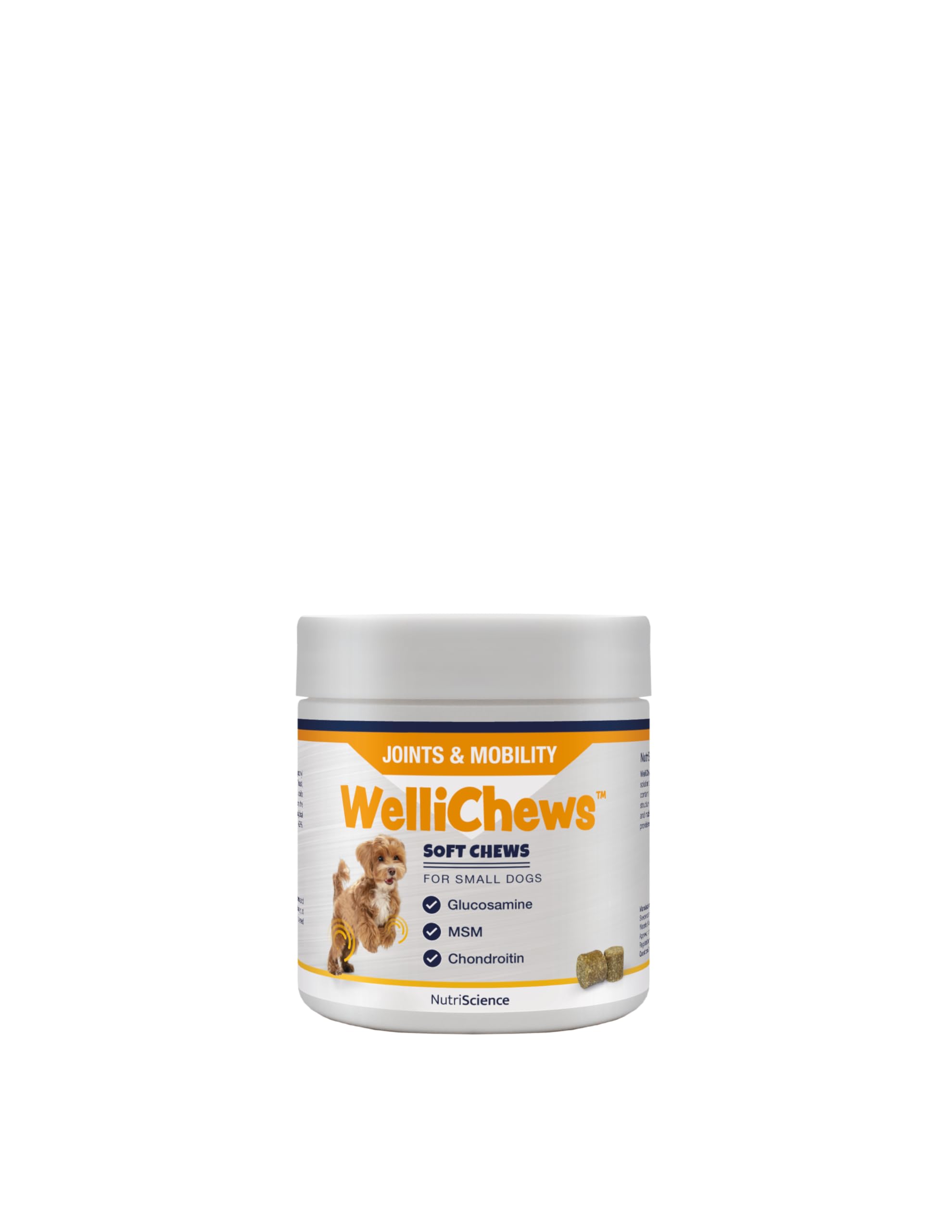 Wellichews Glucosamine for Small Dogs | Dog Joint Supplement with Glucosamine, Chrondroitin & MSM - Inflammatory Pain Relief Soft Chews for Hip & Joints - 120 Soft Chews