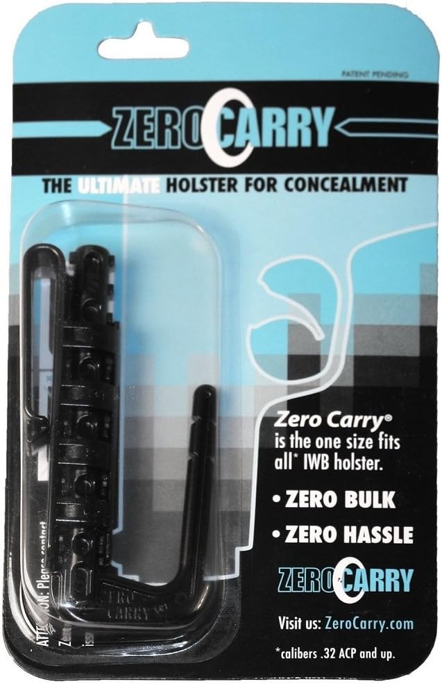 The Ultimate Gun Holster - Zero Carry V1.0 - Lightweight, Zero-Bulk, Concealed Carry Holster - One Size Fits All (.32 ACP and Up) - Fits Up to 5” Barrels - Fits Revolvers & Autos