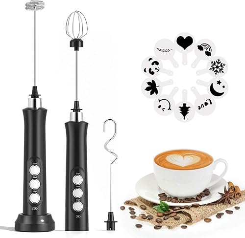 LIVYUYAO - Mini espumador para café, leche de mano, mini juego, mini máquina eléctrica de espuma de leche, batidor de bebidas, café, capuchino,