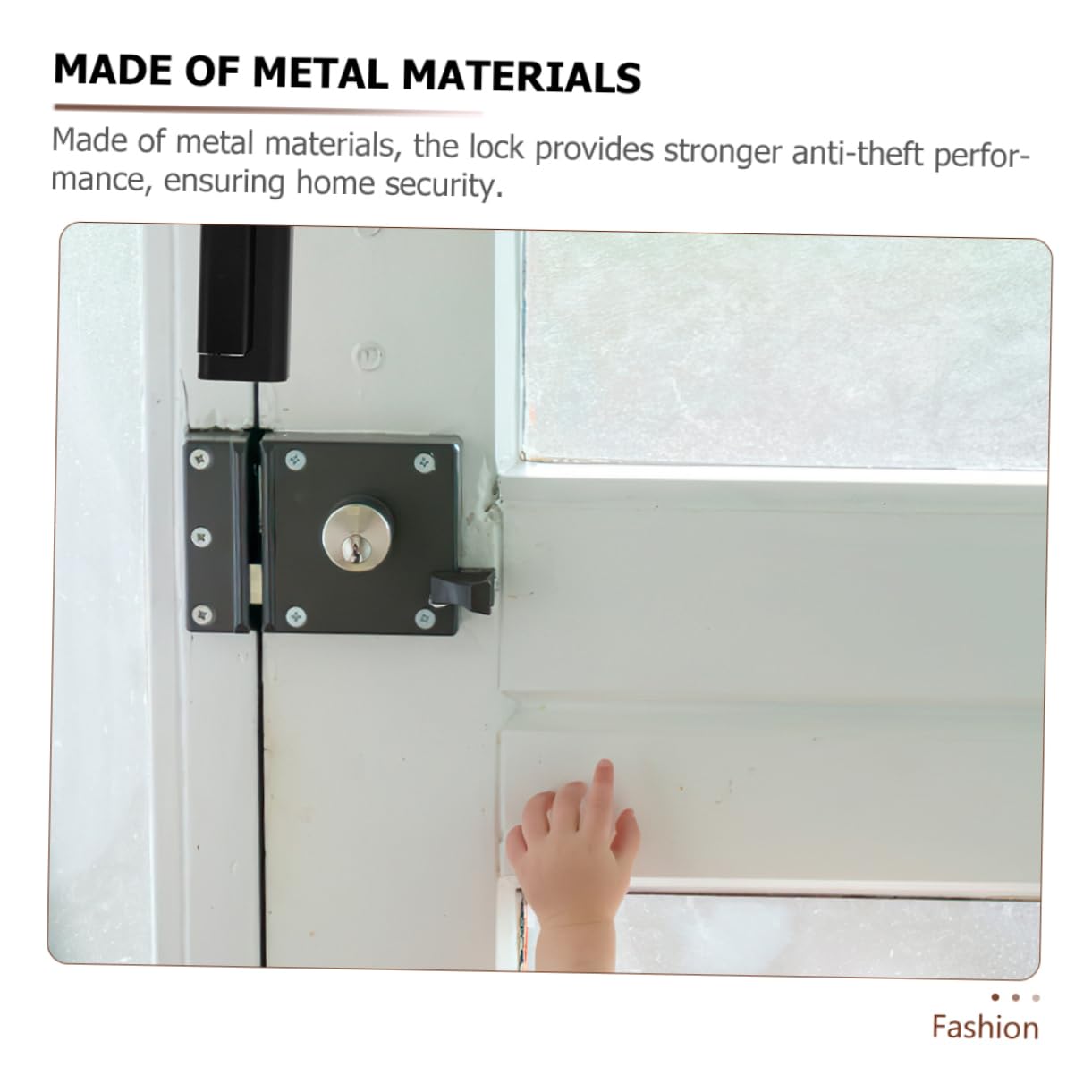 Lurrose 4pezzi Serratura Sicurezza Per Porta Ingresso Design Semplice e e Ufficio Facile Da Installare e Resistente