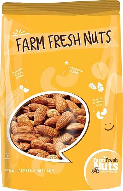 Dry Roasted California Almonds with Healthy Himalayan Salt (1 LB) - Vega...