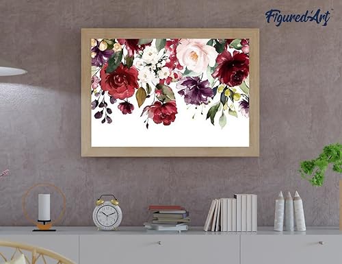 Vista 407 de Figured'Art - Juego de pintura por números, lienzo enrollado sin marco, para manualidades, para adultos, 16 x 20 pulgadas, jarrón de peonías