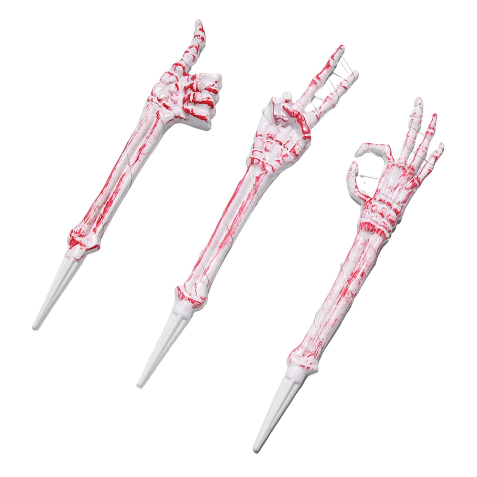 Whoasyst Lighted Up LED Skeleton Hand Yard Stakes Halloween Garden Decoration for Outdoor Garden Yard Porch Festival Decoration Halloween Decorations