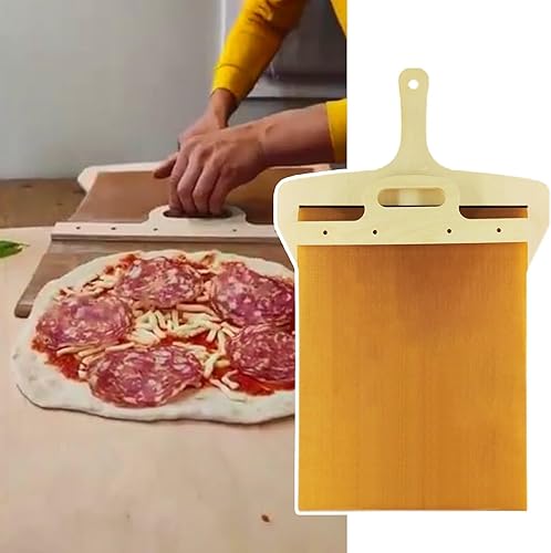 Miniatura 3 de Pala deslizante para pizza, con agujero para colgar, práctica espátula para pizza, pala, antiadherente, para la cocina del hogar (m)