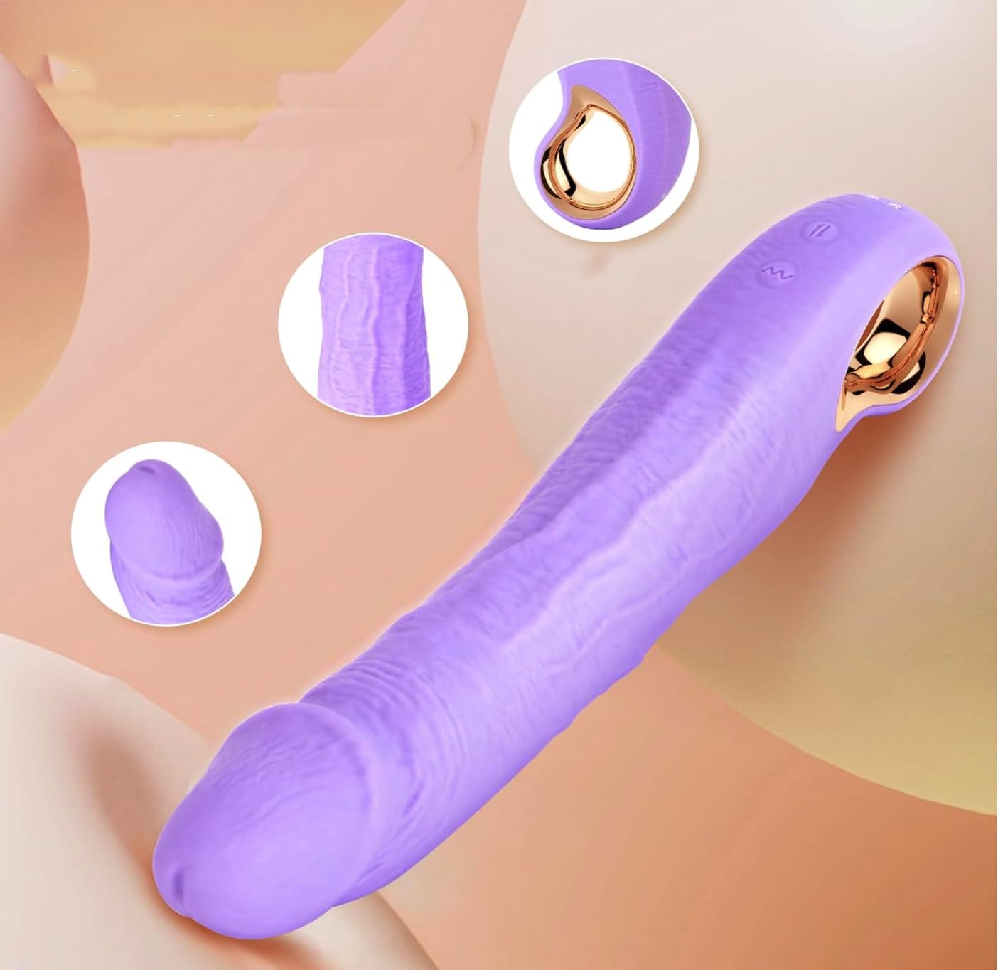 Amazon.com: Realistic 9-Inch Thrusting Dildo Vibrator with 10 Vibrating  Modes YF04089 : Health & Household